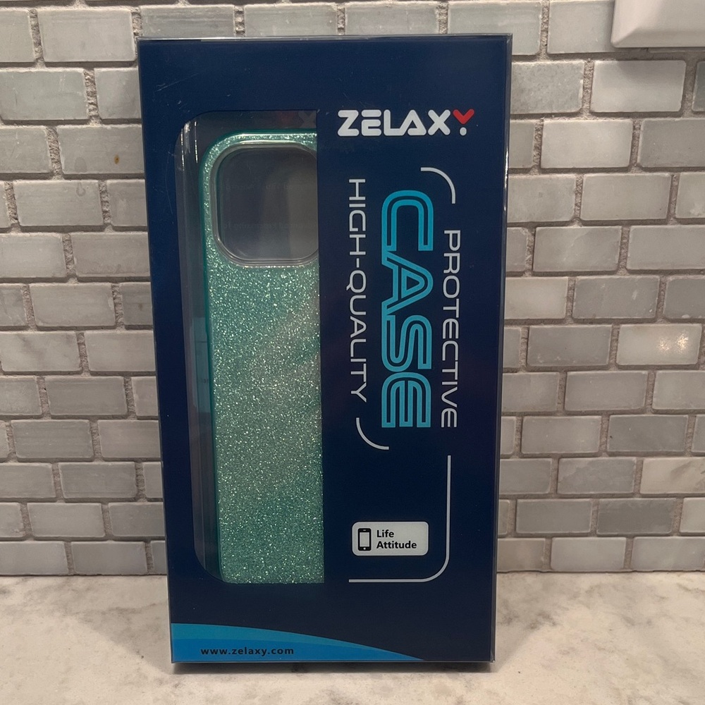 Xelaxy iphone 13 mini glitter case 5.4 inch mint green